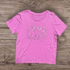 NWOT Michael Kors Pink Bling Crew Neck T-Shirt